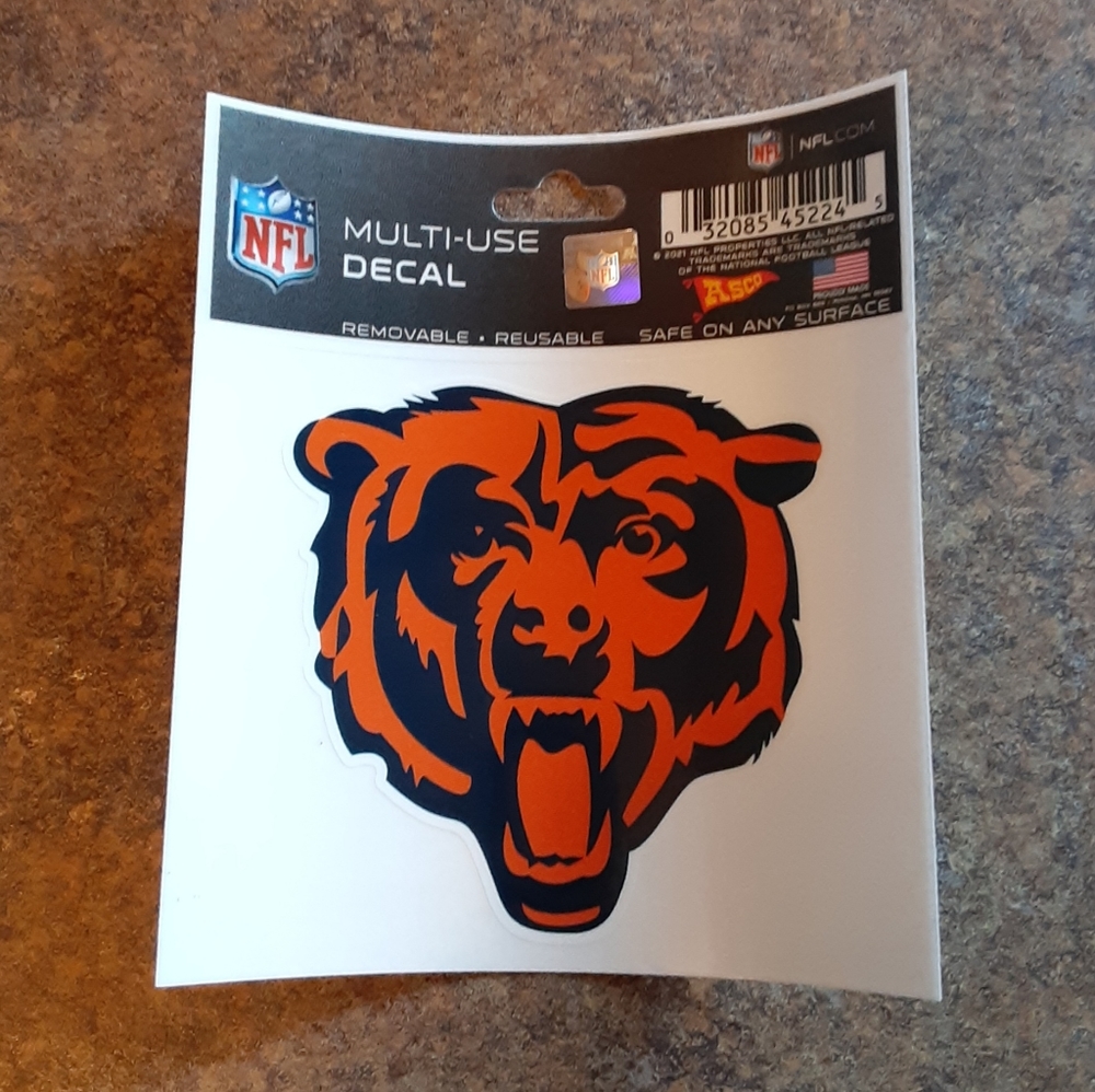 Chicago Bears Officially Licensed NFL Multi-Use Decal (Lot of 10) - New.